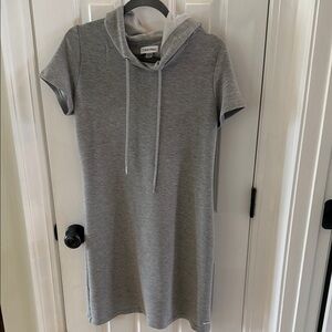 Calvin Klein Heather Gray Hooded Dress